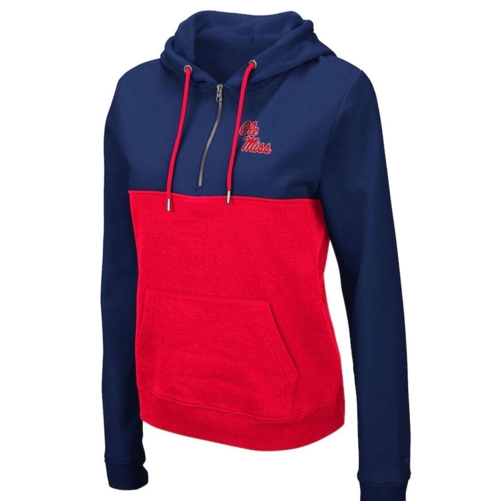 Ole Miss Colosseum Navy and Red Women's Hoodie